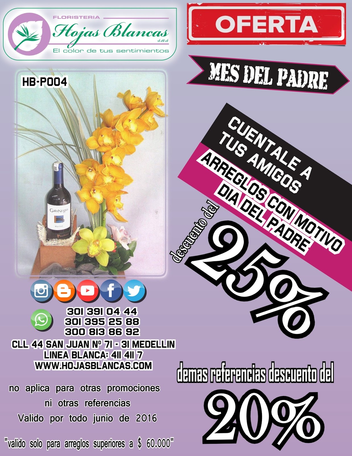 Floristería Hojas Blancas