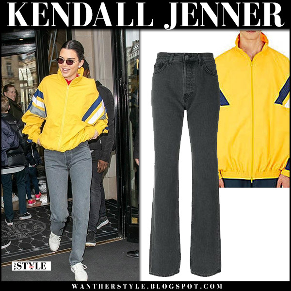kendall jenner grey jeans