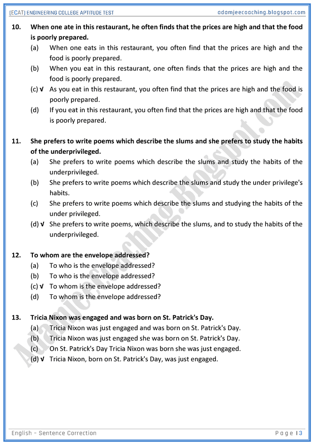 ecat-english-sentence-correction-mcqs-for-engineering-college-entry-test