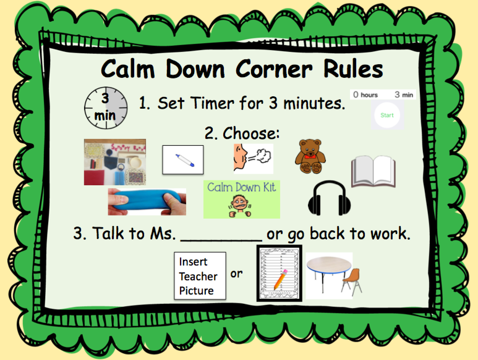 Geeked Out First Grade Calm Down Corner