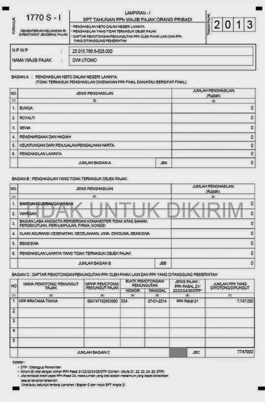 Cara Melaporkan SPT 1770S Dengan E-Filing