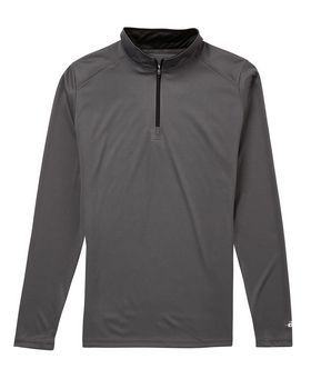 Badger BD4103 B-Core Ladies Quarter Zip Pullover - Graphite/ Black - M