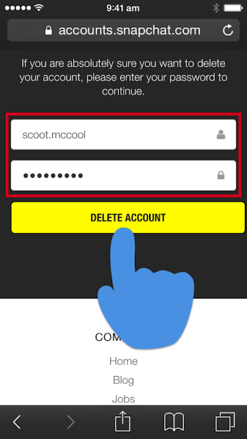 كيفية حذف حساب سناب شات نهائيا