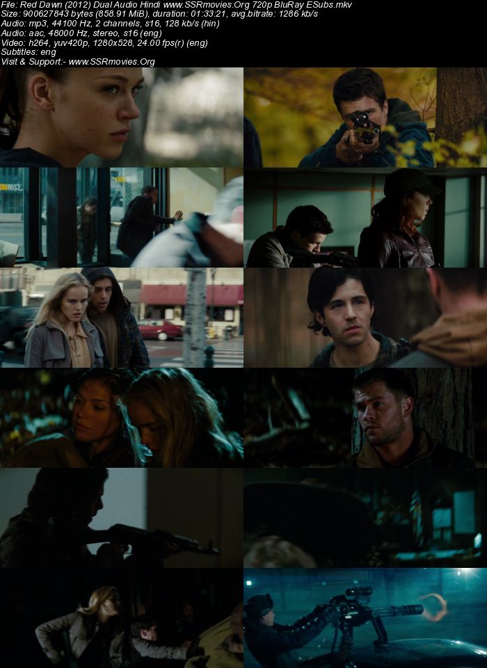 Red Dawn (2012) Dual Audio Hindi 720p BluRay x264 850MB Full Movie Download