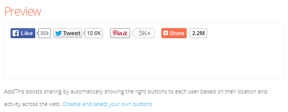 share blog posts in social medias using AddThis addthis sharing buttons