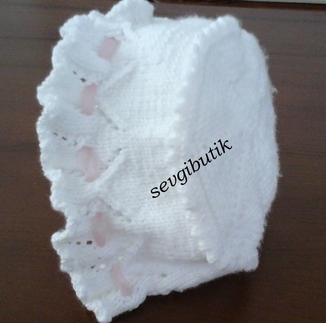 SEVGİ BUTİK Fırfırlı Bebek Şapkası