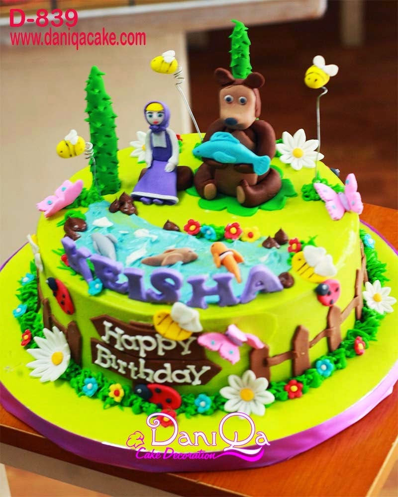 Kumpulan Gambar Kue Ulang Tahun Dengan Tema Masha And The Bear