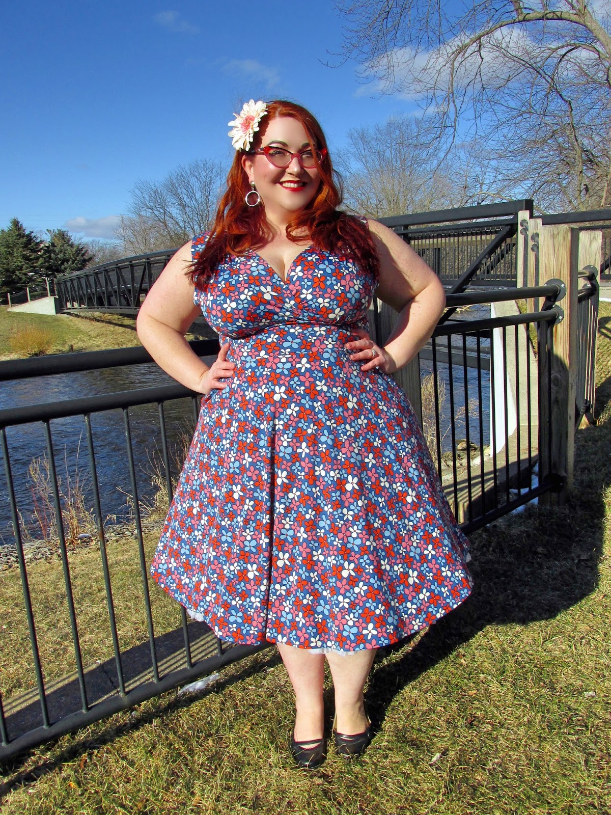 Sassy Scarlet Whimsical Wildflowers! Introducing the new Karina Dresses Wildflowers Print!