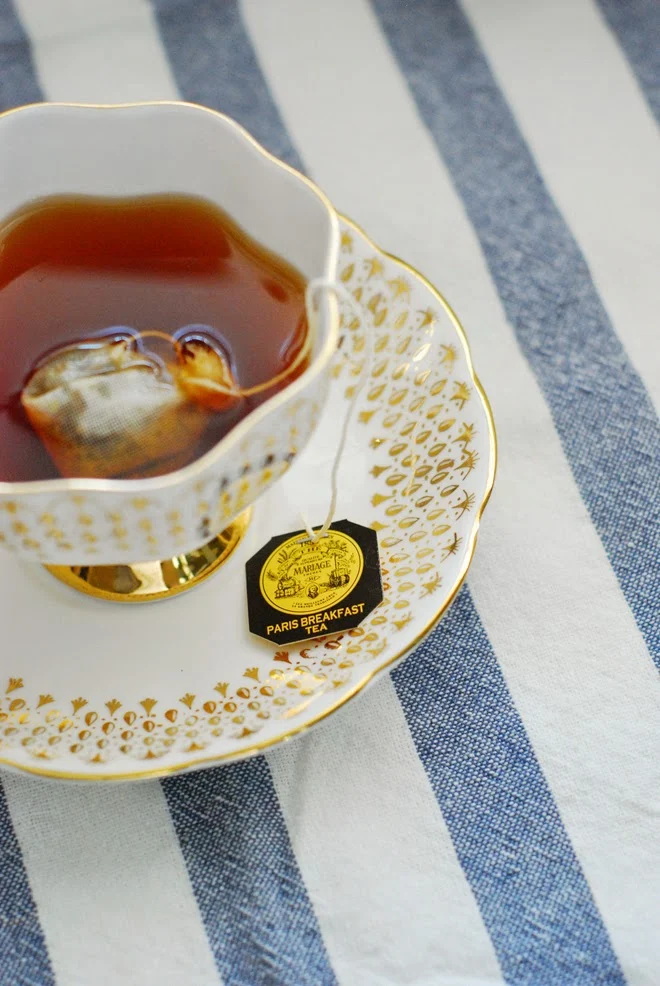Vintage Queen Anne Bone China gold teacup