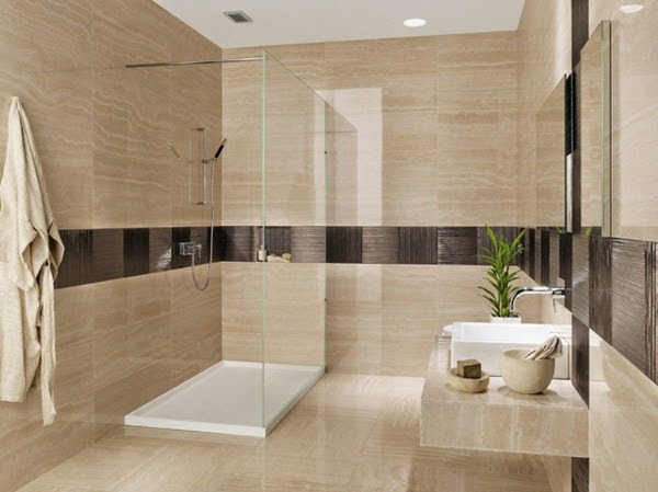 Modern bathroom tiles oasis in neutral colors
