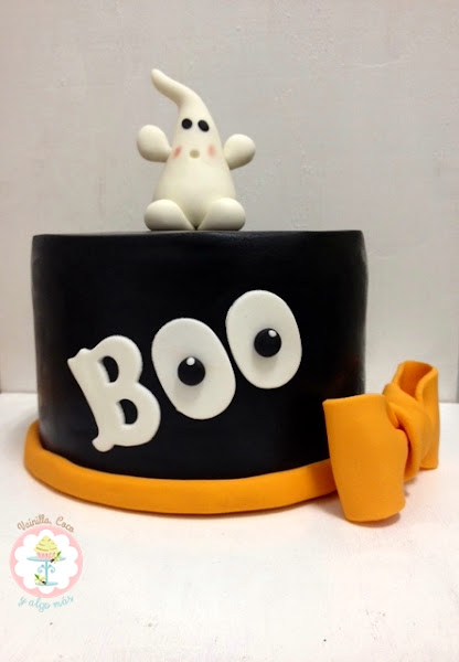 Tarta con Fantasmita para Halloween