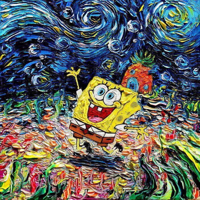 Aja Trier personajes de la cultura pop al estilo Vincent van Gogh | Postimpresionismo