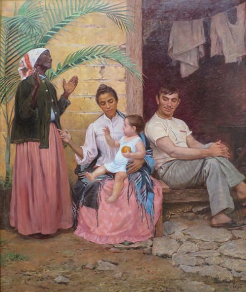 A Redenção de Cam - Modesto Brocos. A Redenção de Cam, pintura de Modesto Brocos. #PraCegoVer