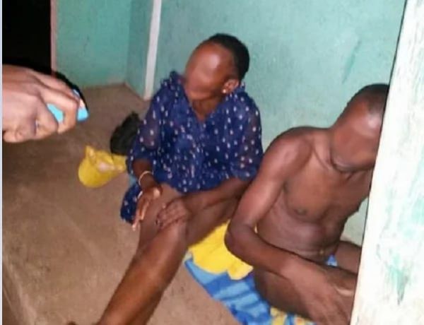 Grandmother and grandson having sex