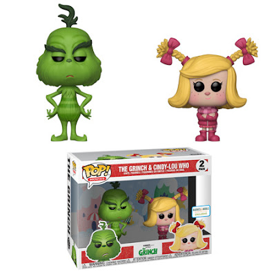 The grumpy Grinch and the cheerful Cindy-Lou pop