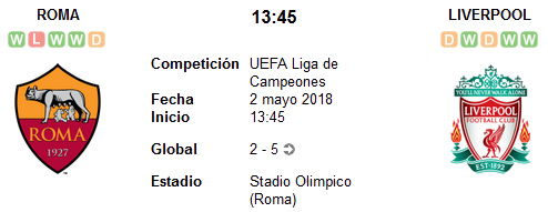 Roma vs Liverpool en VIVO Roma vs Liverpool en VIVO