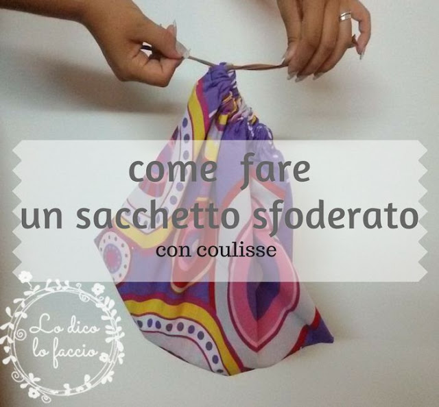 Come Cucire Sacchetti Di Sacchetto Stoffa Tutorial Sacca Fai Da Te