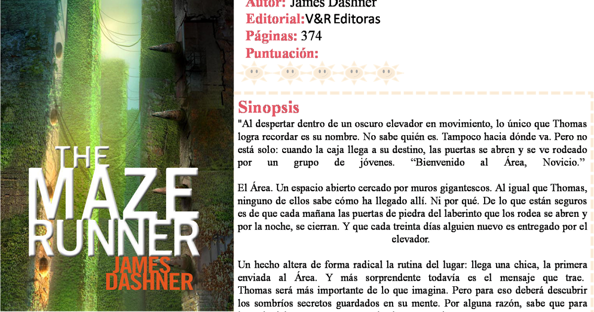 [Libro] Correr o morir James Dashner Tefy's World