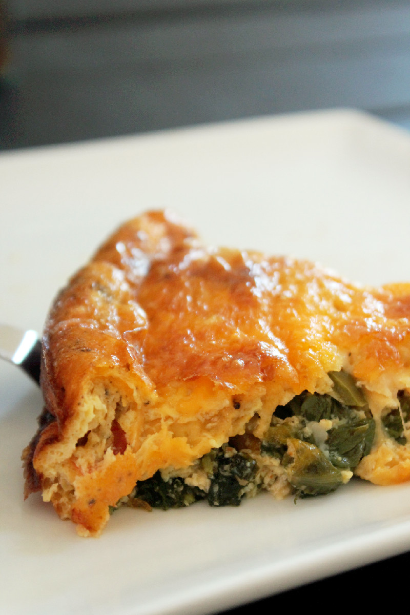 Not Quite a Vegan...? Cheesy Kale Quiche