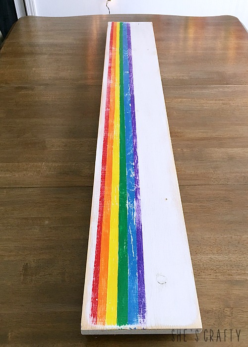 How to make a rainbow wooden table runner
