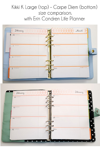 Kikki K Large compared to Carpe Diem planner