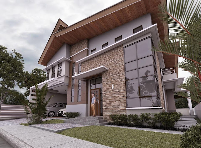 Desain rumah mewah minimalis modern 2 lantai Desain rumah mewah minimalis modern 2 lantai