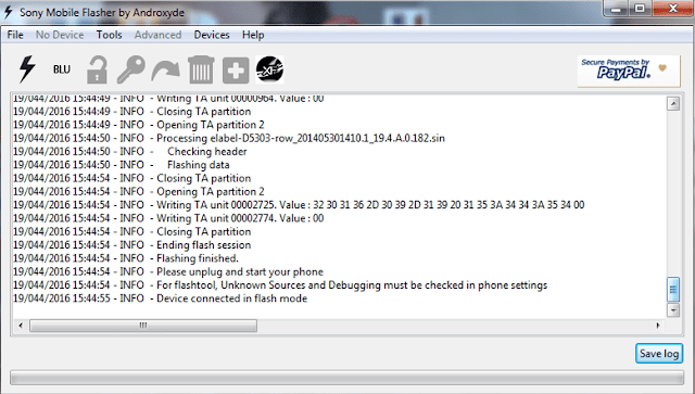 Sony Mobile Flasher Flashing Sony Xperia T2 Ultra Single SIM (D5303) Bootloop