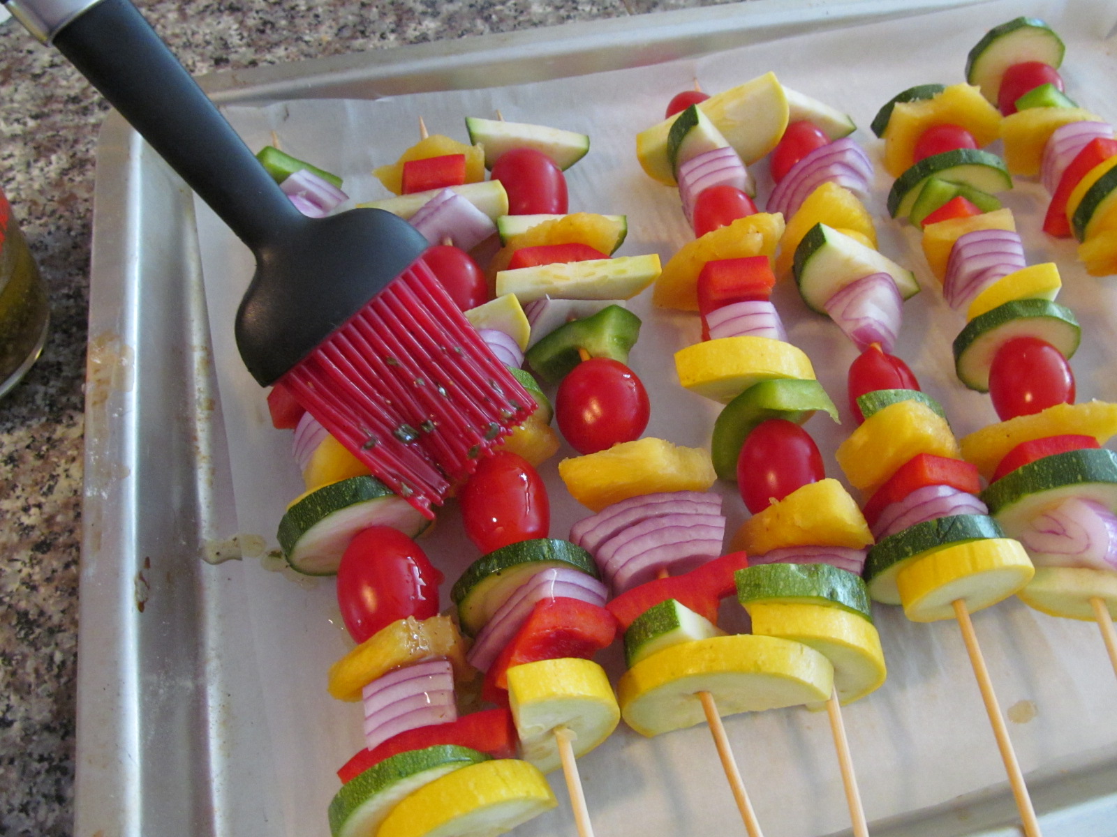 Sugarplum's Kitchen Grilled Fruit and Vegetable Kabobs