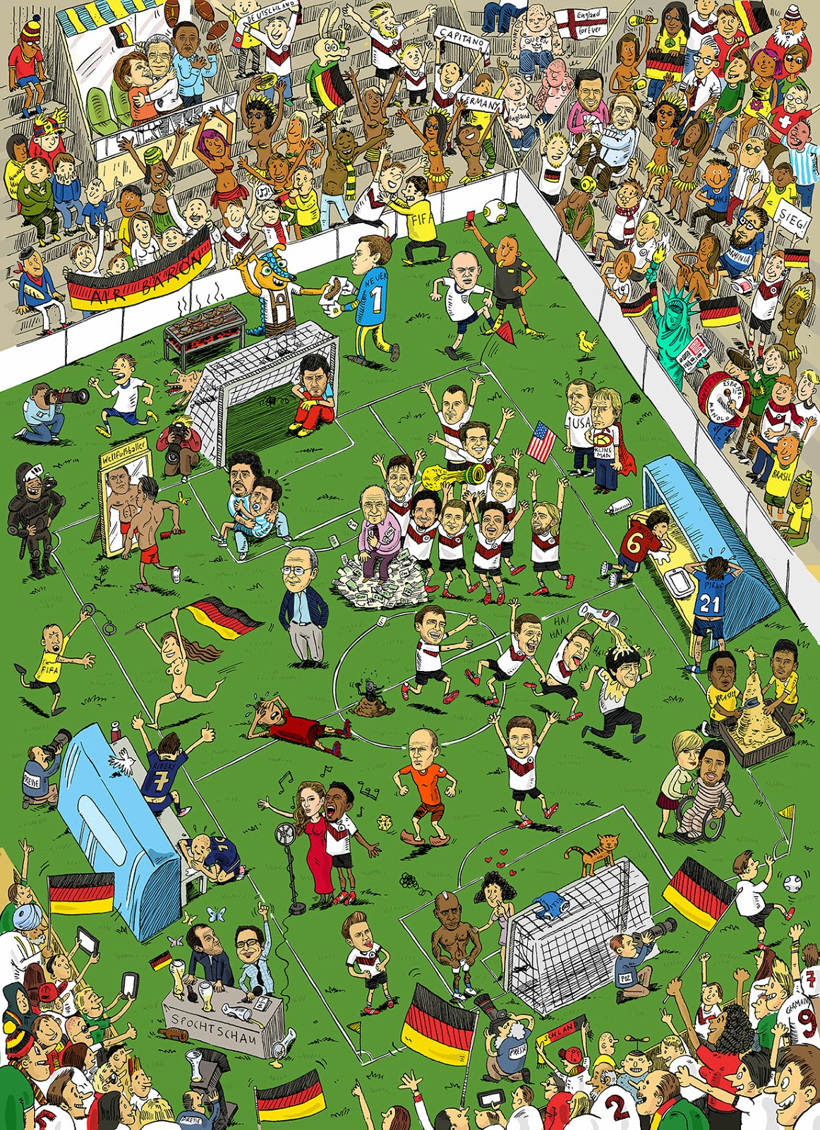 Wimmelbild Fußball Wimmelbild Fußball