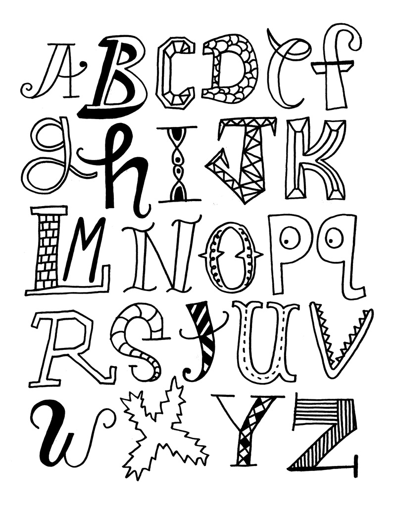 old english calligraphy alphabet coloring pages - photo #10