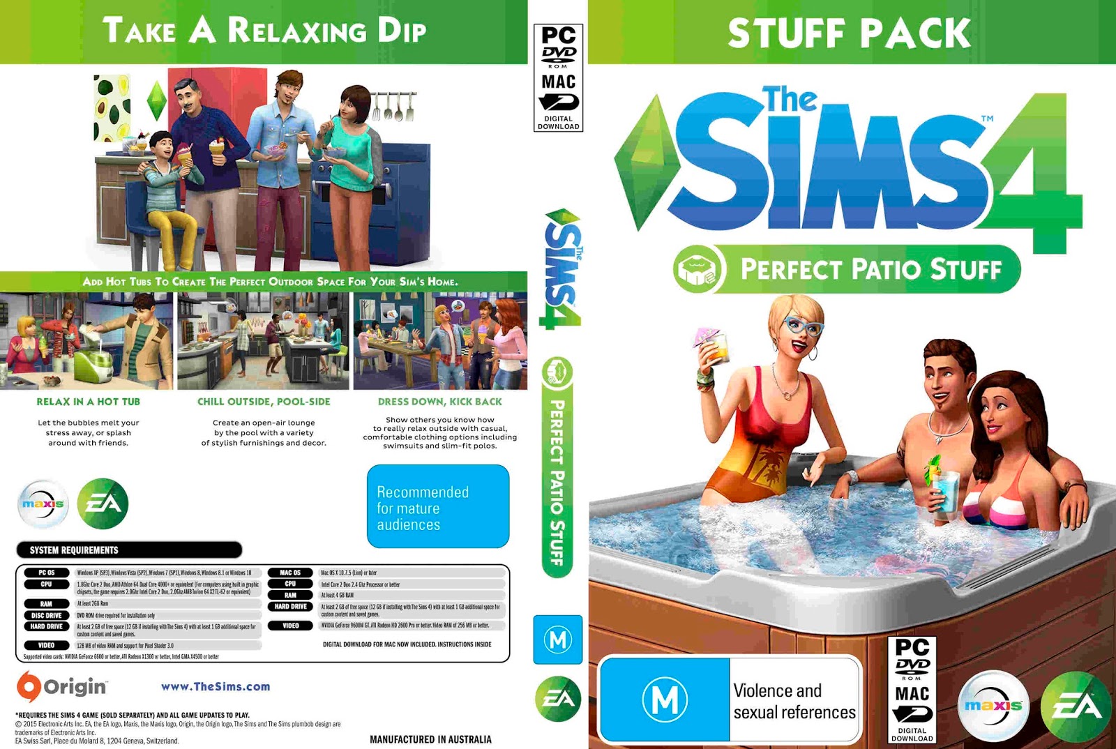 Covers Movie Gtba The Sims 4 Perfect Patio Stuff Pack (2015) Capa