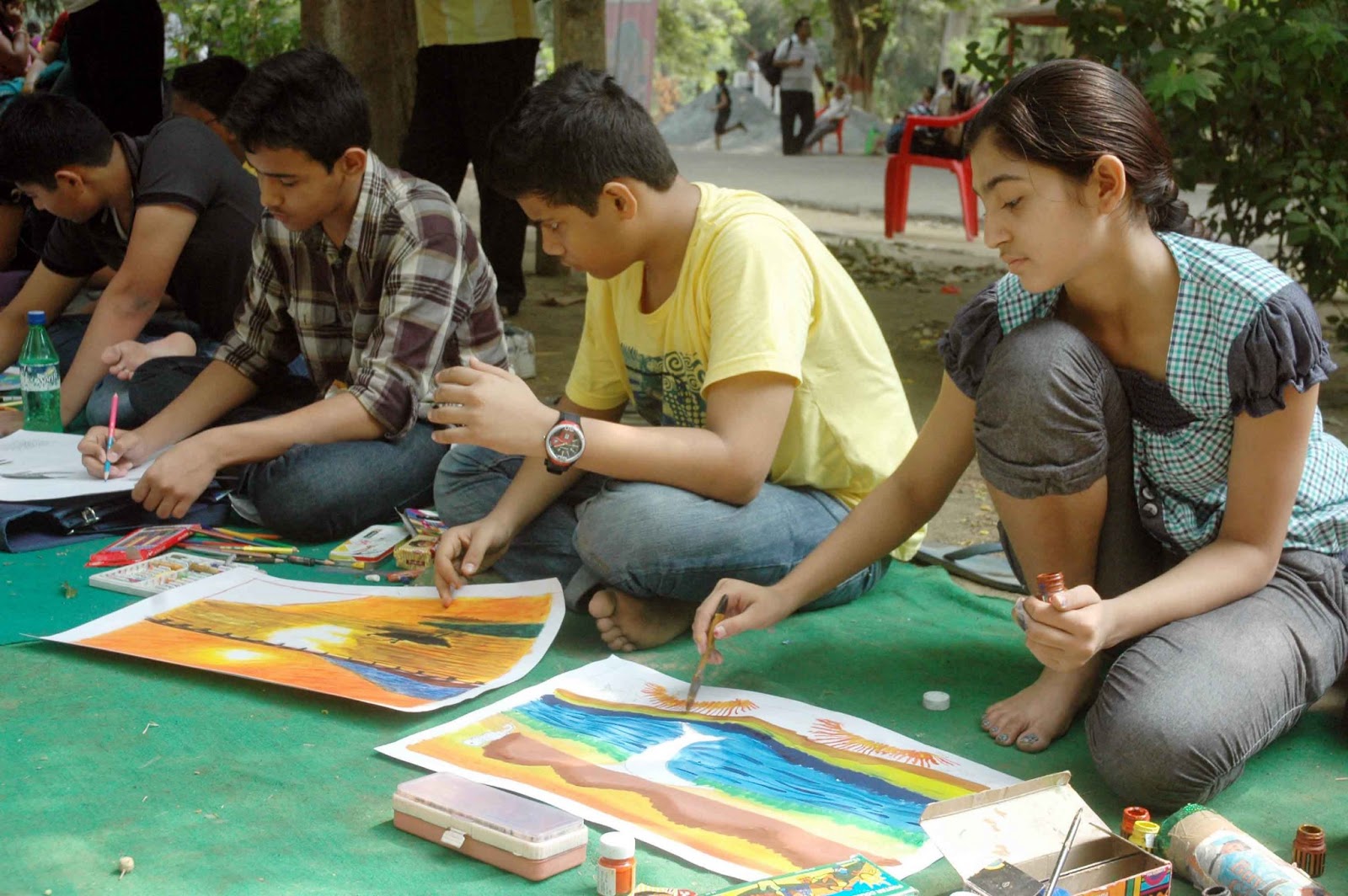 View Patna Painting competition held at Patna Zoo