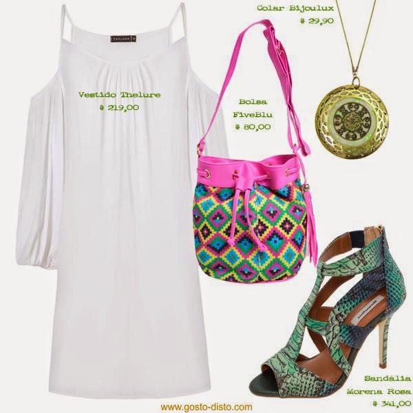 Aproveitando o vestido branco do Réveillon Look com vestido branco