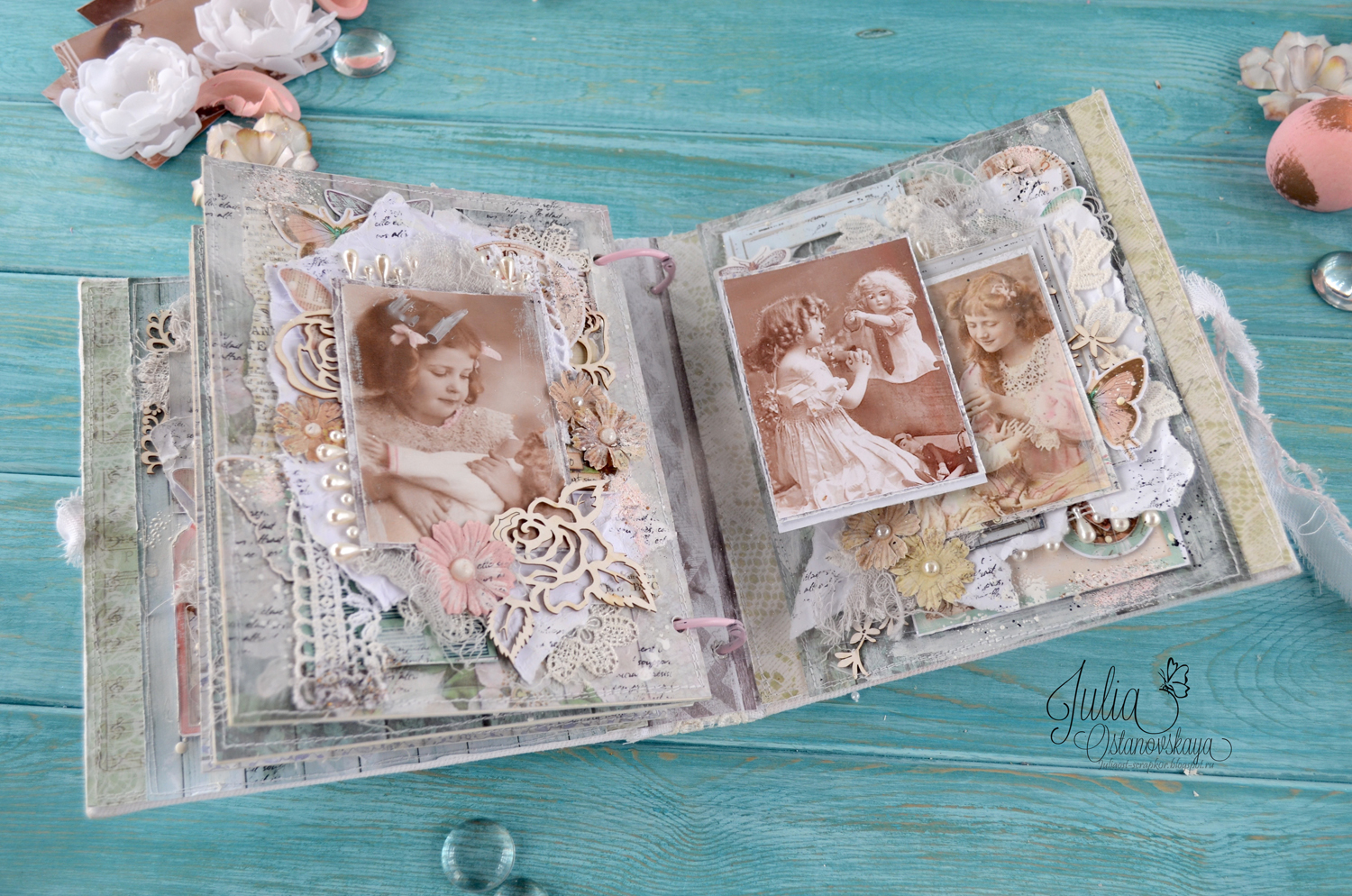 Shabby Chic потёртый Шик альбом Скрапбукинг