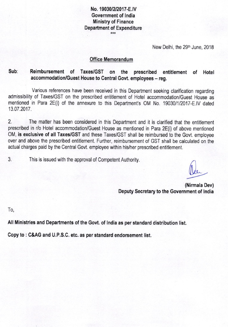 Confederation Of Central Government Employees & Workers Reimbursement