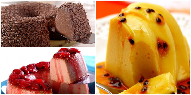 6 receitas de pudins com a mesma base