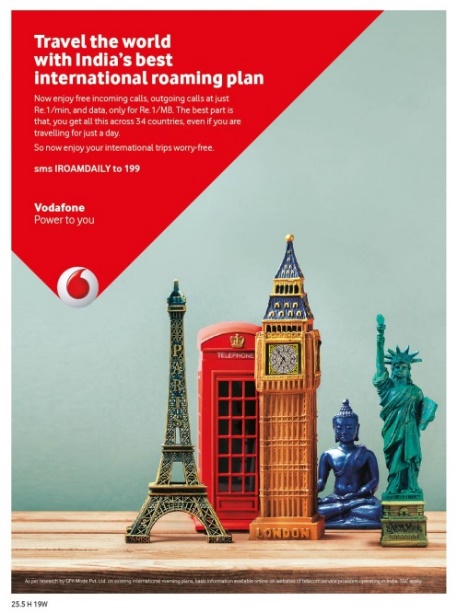 Vodafone India launches India’s best International Roaming Plan for Post & Prepaid Customers Vodafone India launches India’s best International Roaming Plan for Post & Prepaid Customers