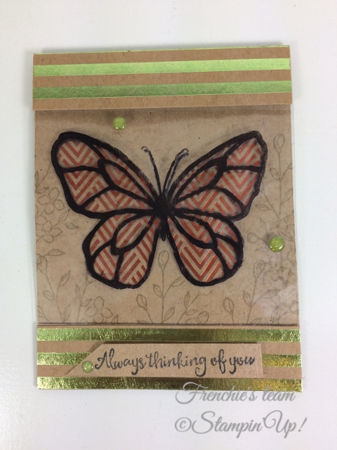 Frenchie' Team, Beautiful Day, Stampin'Up!, Foil Frenzy Designer paper,