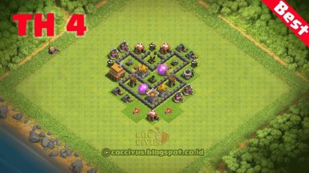 Formasi coc th 4 farming base layout Formasi coc th 4 farming base layout