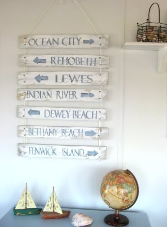 recycled wood signs painted