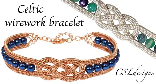Marion Jewels in Fiber  News and Such Celtic Bracelet DIY Tutorial  Knotted  Bracelet made with Pretzel Knots Josephine Knots or Carrick Bend Knots