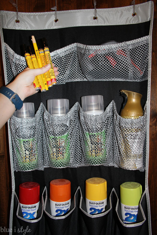 {five minute friday} Spray Paint Storage & Organization Blue i Style