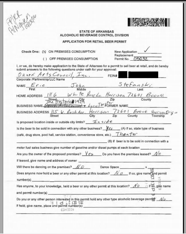 Bad Arkansas Alcoholic Beverage Control Division September 2017