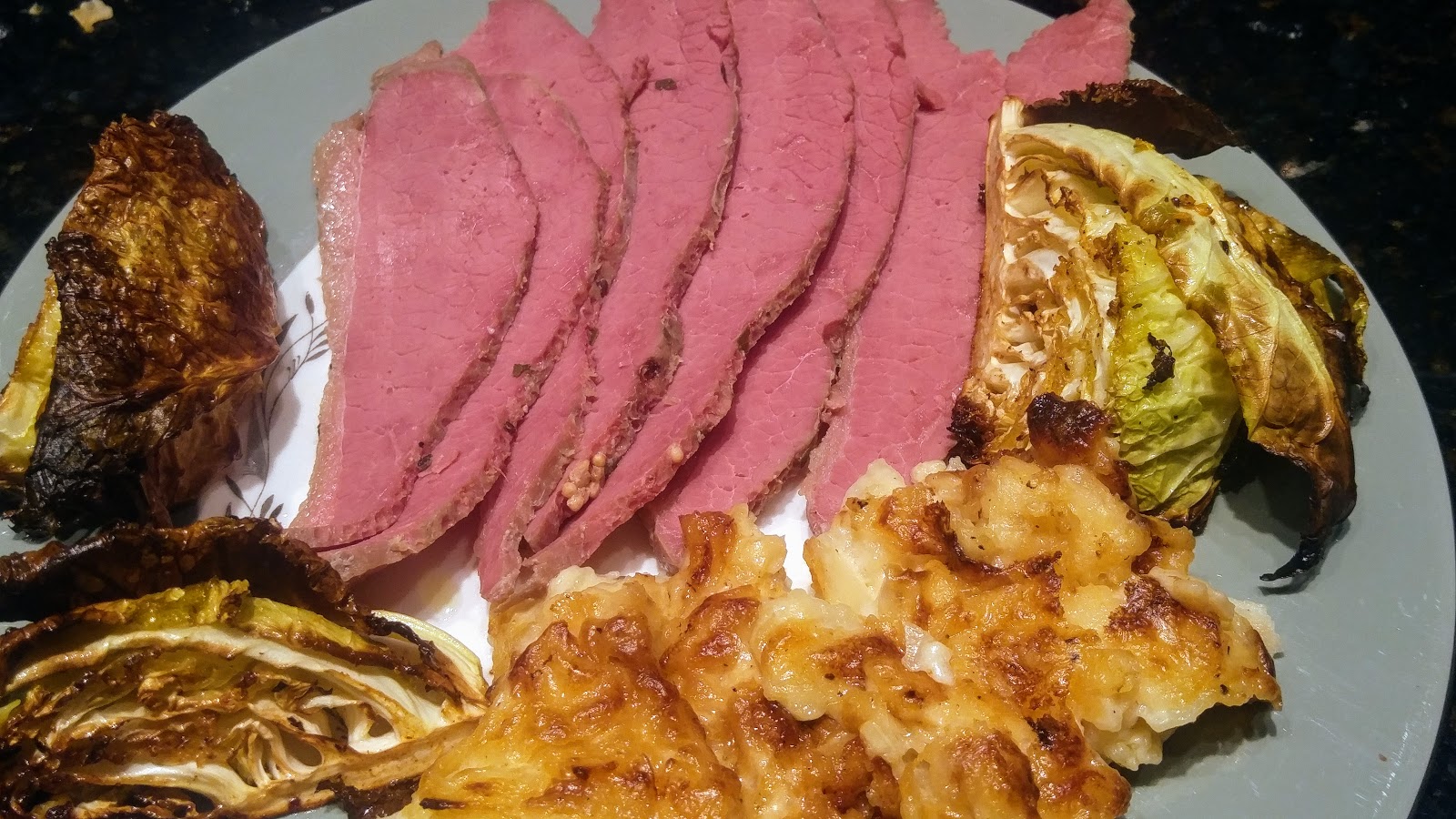 Honey on a razor blade St. Pats 2018 Sous vide Corned Beef, Potatoes