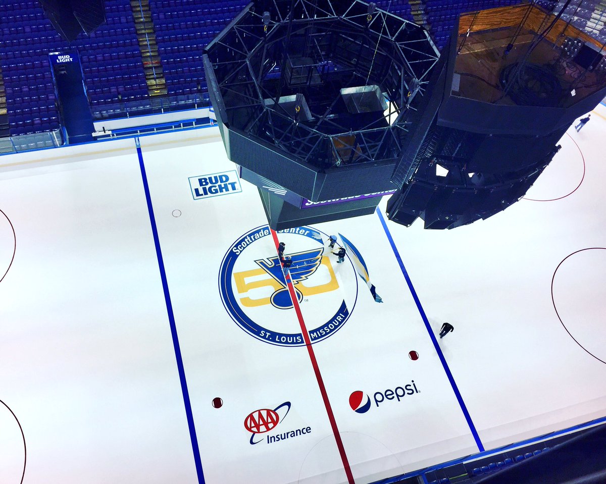 Blues Surprise With Fancy New Center Ice Frozen Faceoff