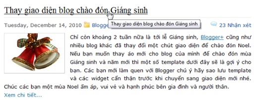 Title link for blogspot posts title