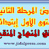 فروض المرحلة الثانية المستوى الأول و فق المنهاج المنقح فروض المرحلة الثانية المستوى الأول و فق المنهاج المنقح