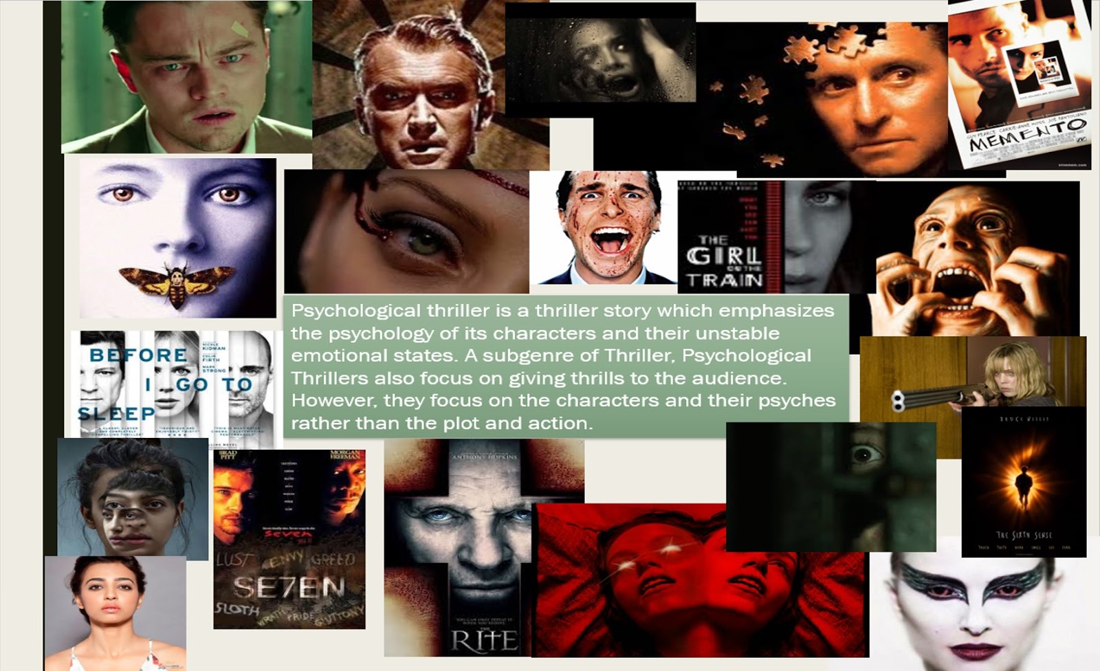 Psychological Thrillers and Horrors Moodboard SVS