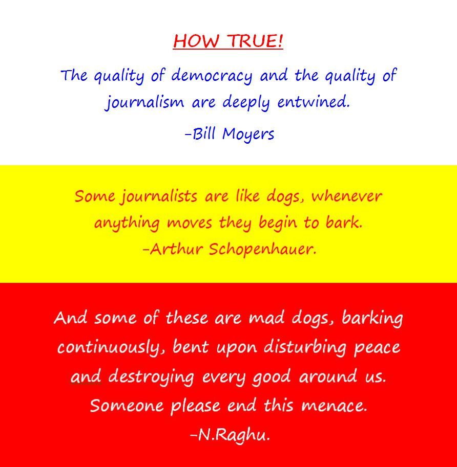 Raghu's column! Voicing my concern about yellow journalism.