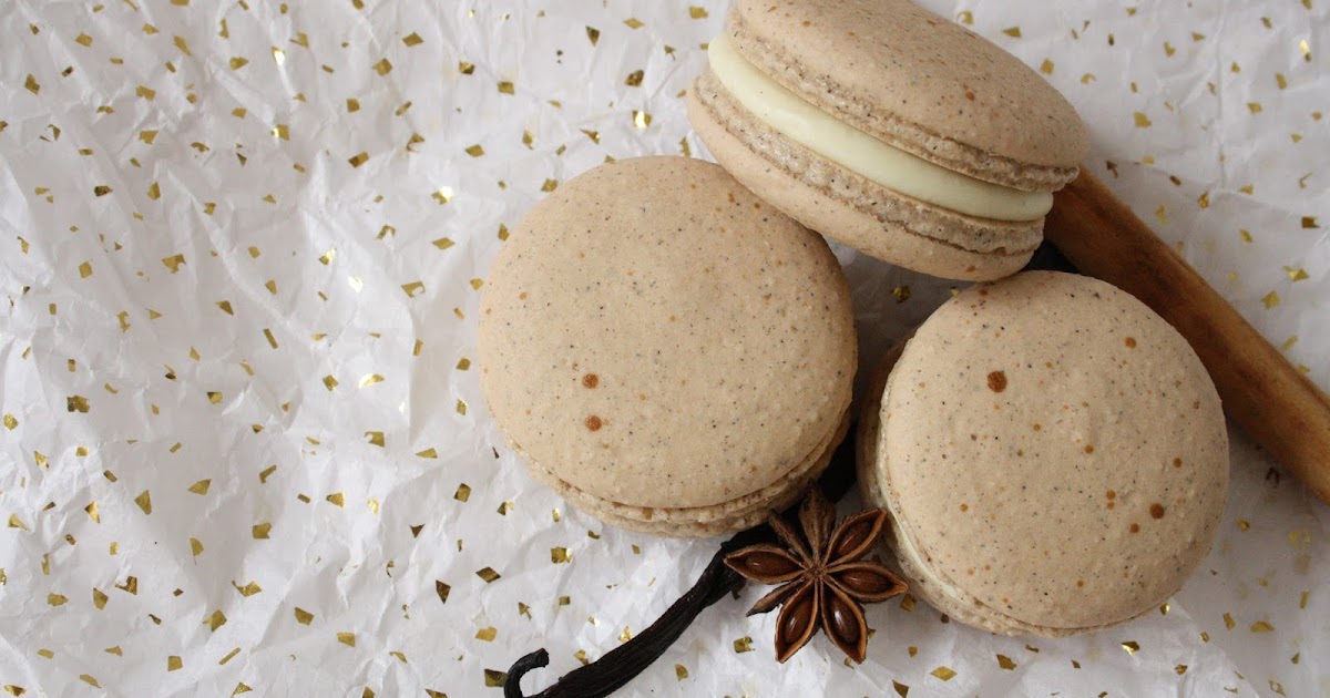 Vanilla Chai Macarons with Vanilla Bean Cream